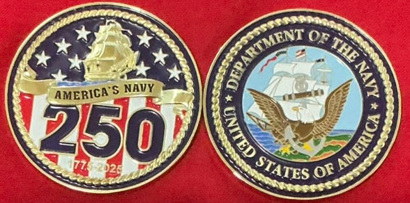 United States Navy 250th Birthday Coin