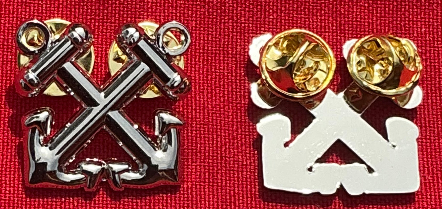 US NAVY USCG BOATSWAIN MATE (BM) HAT PIN Set of 2