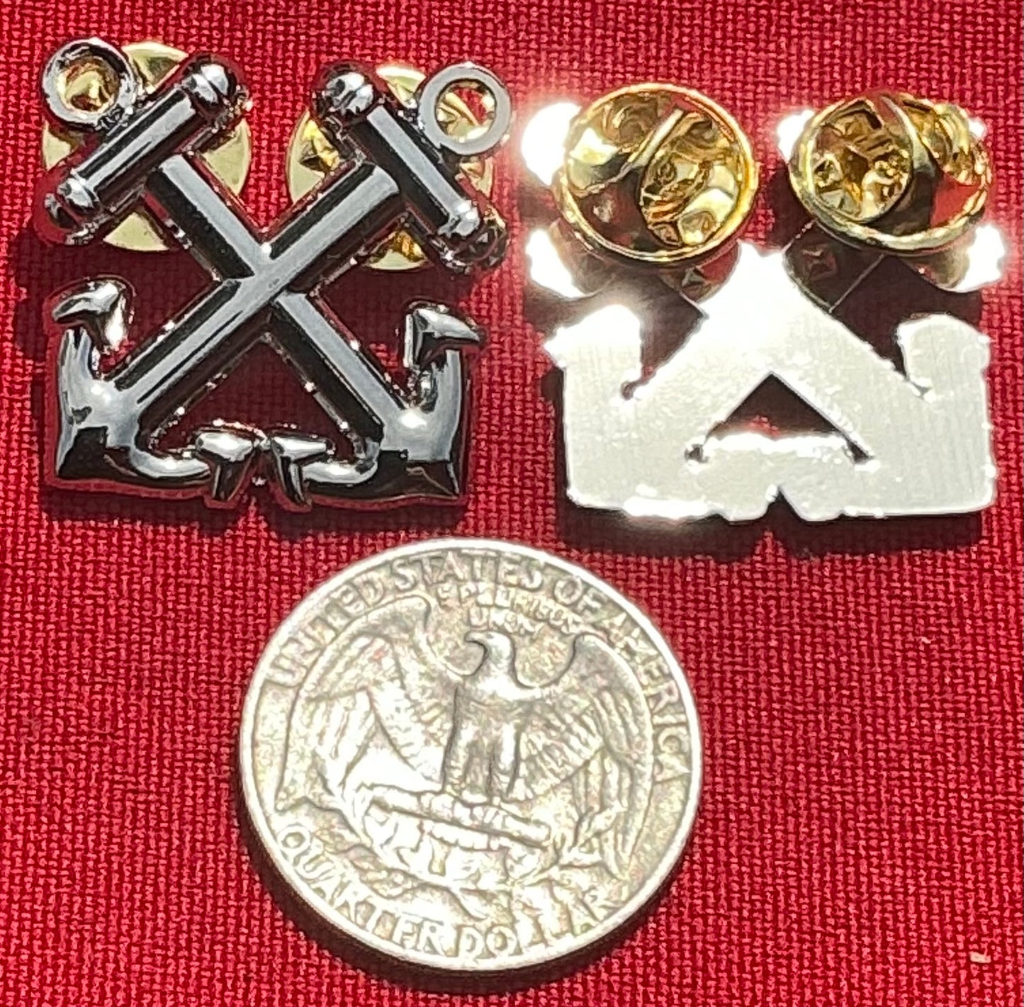 US NAVY USCG BOATSWAIN MATE (BM) HAT PIN Set of 2