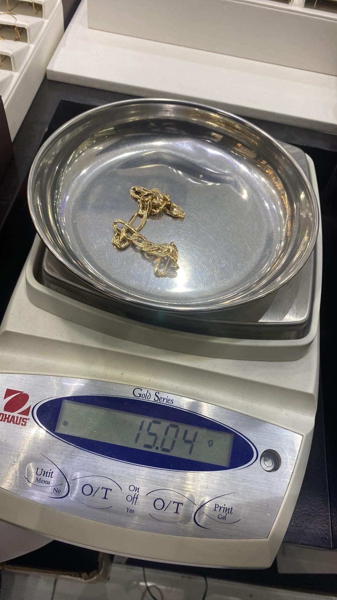 Bracelet 18k yellow gold 9mm 8 inch