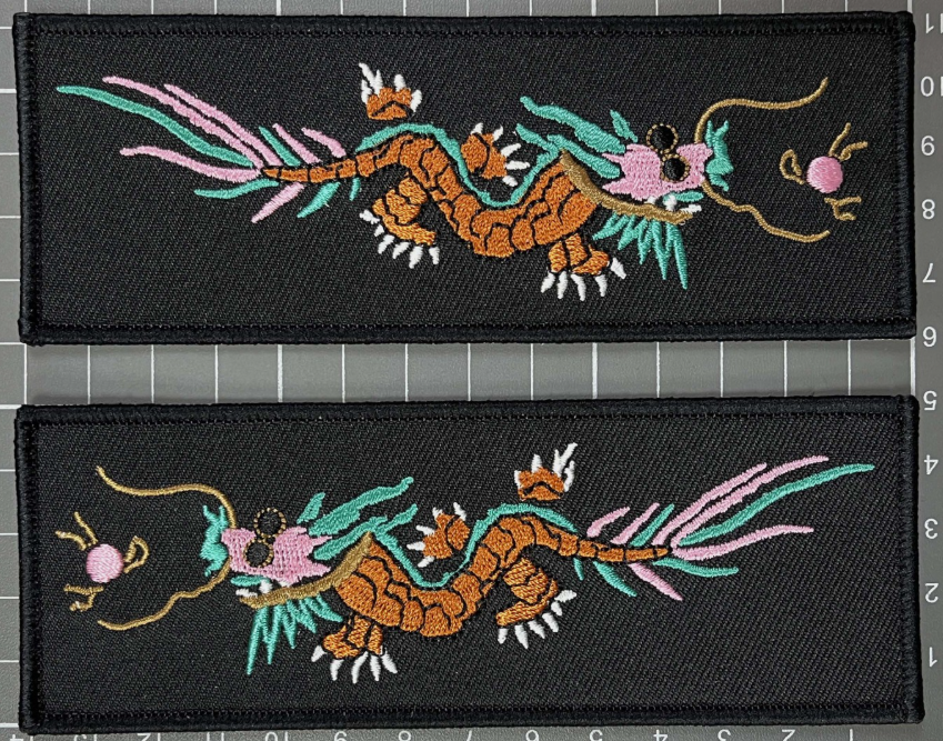 Red Body Teal Back Dragon Liberty Cuff Set