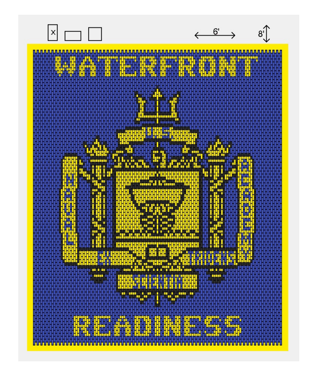 Custom logo mat 6'4" x6'4"