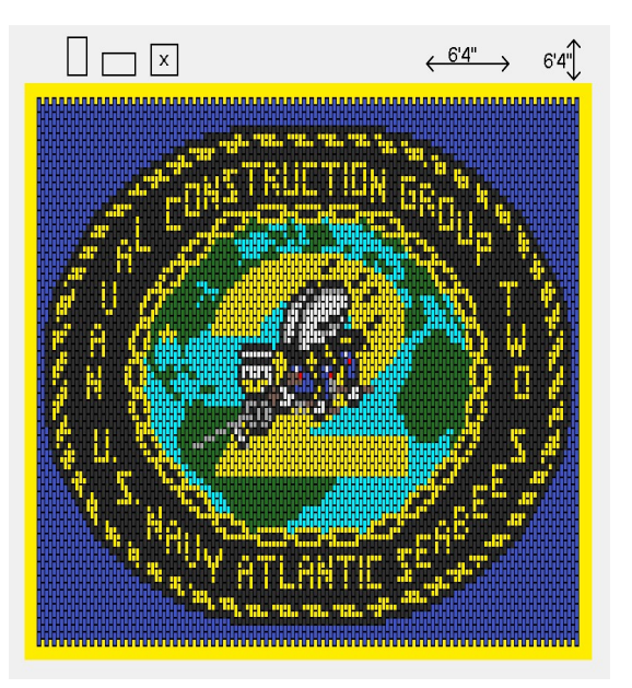 Custom logo mat 6'4" x6'4"