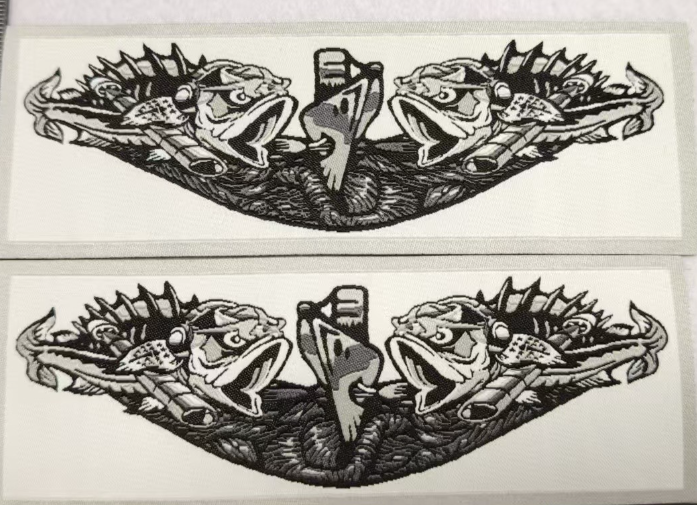 Submariners Black & White Boarder Print Liberty Cuff Set