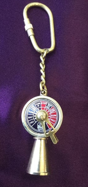 BRASS ENGINE ORDER TELEGRAPH KEYCHAIN