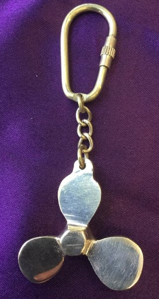 BRASS PROPELLER KEYCHAIN