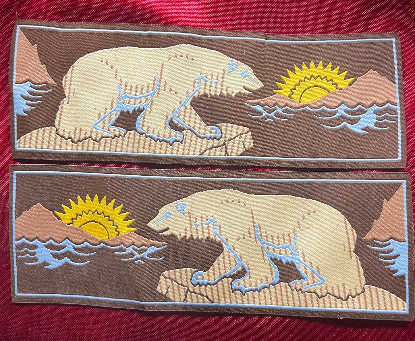 SILK POLAR BEAR "Northern Domain of the Polar Bear" Vintage Look LIBERTY CUFF SET