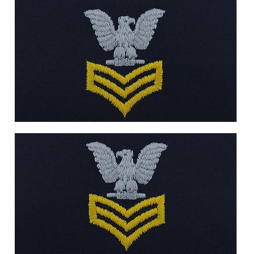 Navy Embroidered Collar Device: E6 First Class Petty Officer - coverall