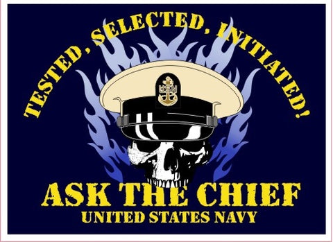 Ask the Chief mylar decal