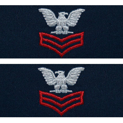 Navy Embroidered Collar Device: E6 First Class Petty Officer - coverall