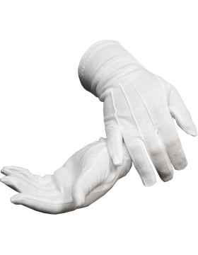 White Long Sure Grip Gloves