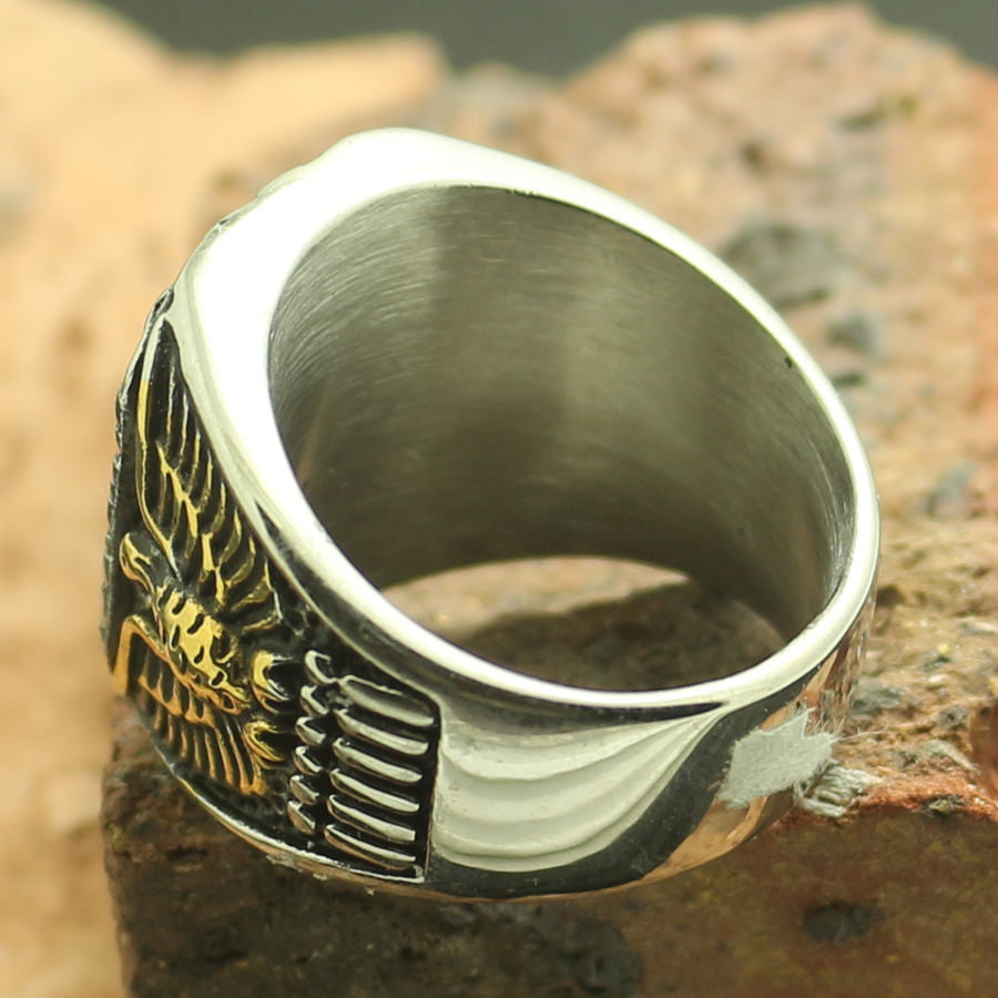 Chiefs Stainless Steel USN Ring