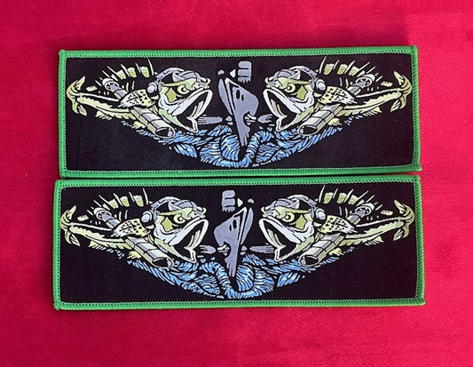 Submariners Green Boarder Print Liberty Cuff Set