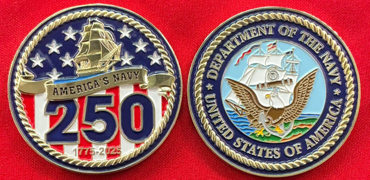 United States Navy 250th Birthday Coin