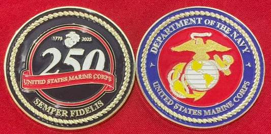United States Marine Corps 250th Birthday Coin
