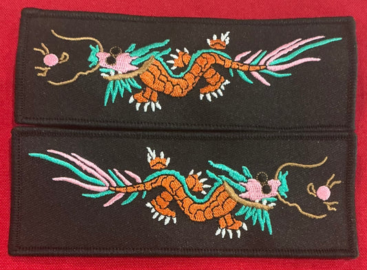 Red Body Teal Back Dragon Liberty Cuff Set