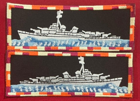Battleship Red Border Liberty Cuff Set