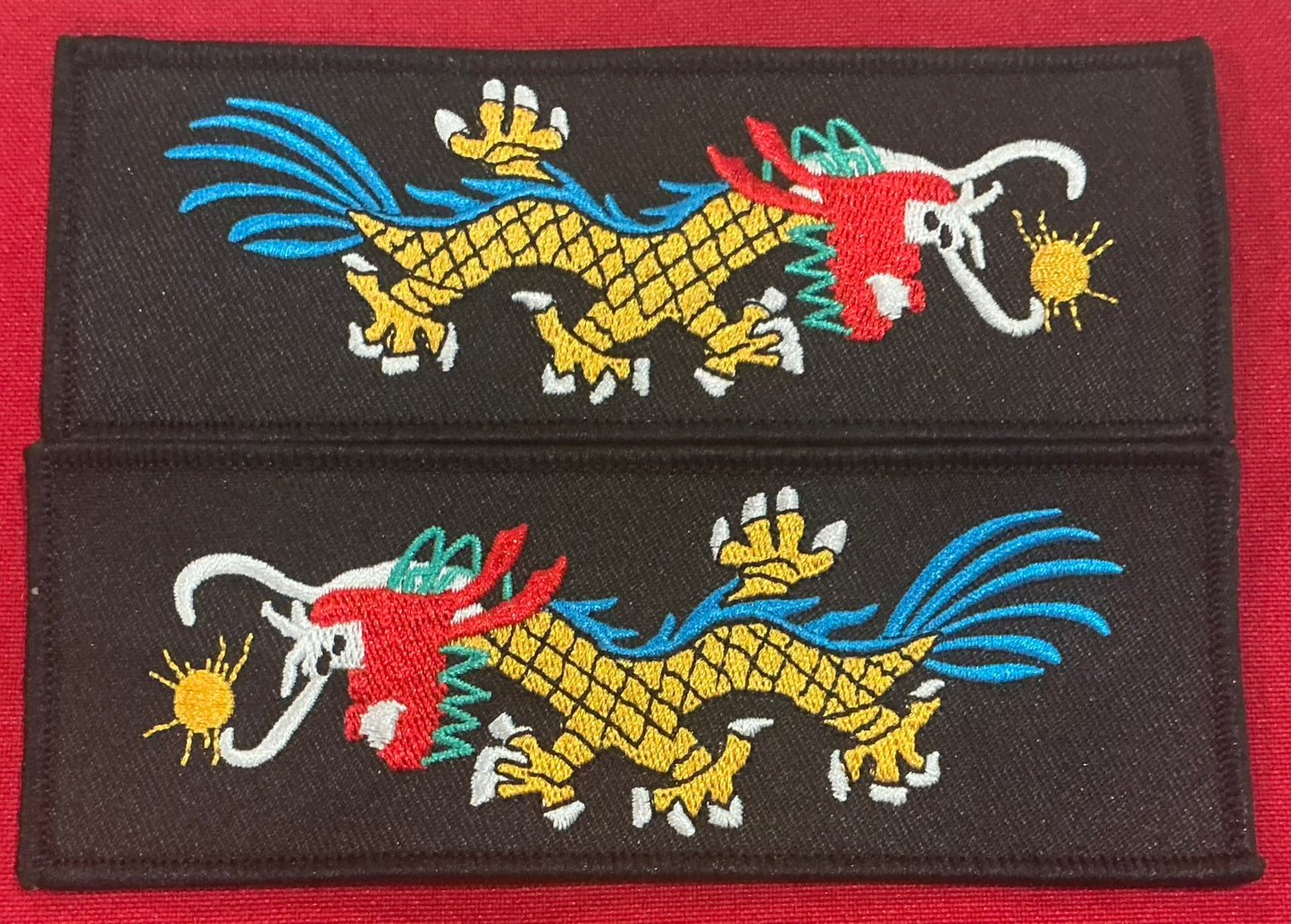 Orange Body Blue Back Fireball Dragon Liberty Cuff Set