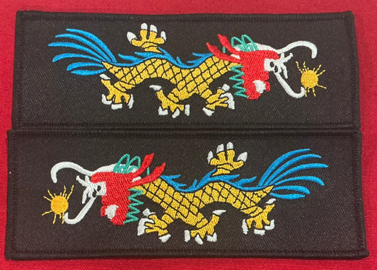 Orange Body Blue Back Fireball Dragon Liberty Cuff Set