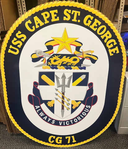 U.S. NAVY FORWARD SUPERSTRUCTURE AND AFT SUPERSTRUCTURE SIGNS & CRESTS custom