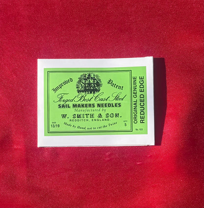 Wm. Smith & Son 5-pk of #13-19 Sailmakers' Needles