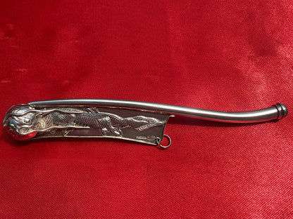 Bosun Whistle Smoke Breathing Dragon Nose Dragon Sterling 3 Dimensional Sterling Silver