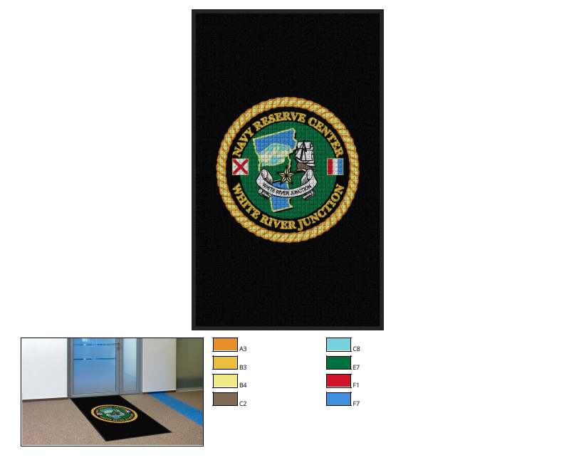 Custom logo mat 3x5