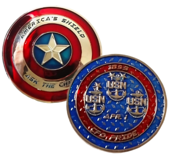Ask the Chief Captain America Shield Coin