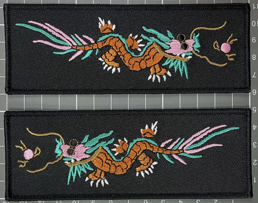 Red Body Teal Back Dragon Liberty Cuff Set