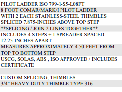 Custom pilot ladder. 