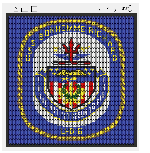 bonhomme richard custom logo mat 98"x84"