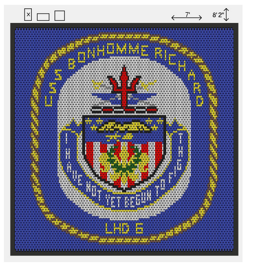 bonhomme richard custom logo mat 98"x84"