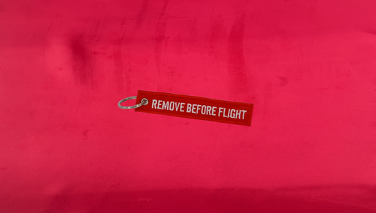 Remove Before Flight Keychain
