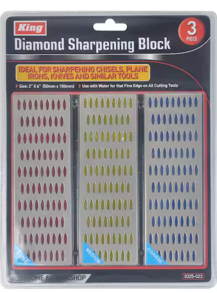 KING Diamond Sharpening Bench Stone Set (3-Pieces)