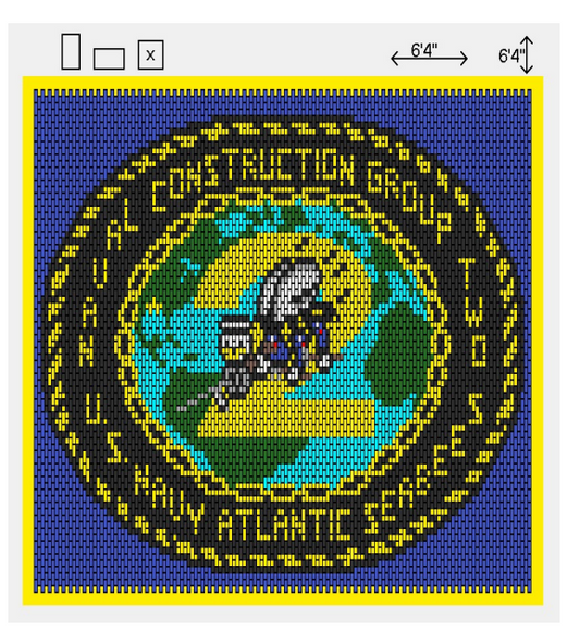 Custom logo mat  6'4" x6'4"