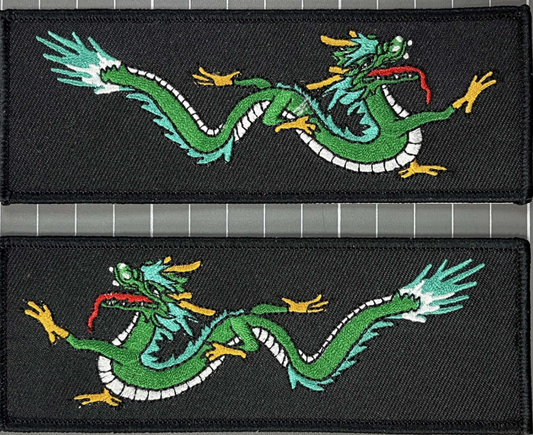 Thin Green Body Blue Back Dragon Liberty Cuff Set