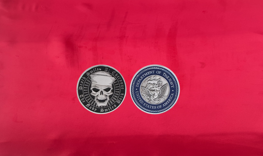 Navy Skull Coin