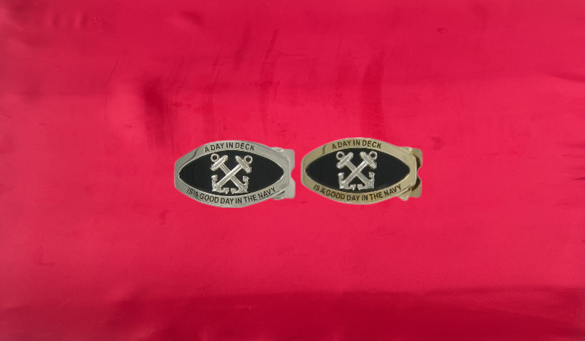 “A Day In Deck Is A Good Day In The Navy” Boatswain’s Mate Belt Buckle