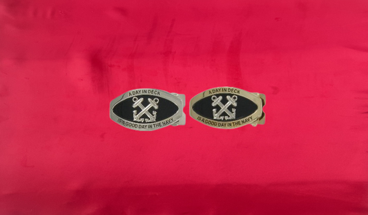 “A Day In Deck Is A Good Day In The Navy” Boatswain’s Mate Belt Buckle