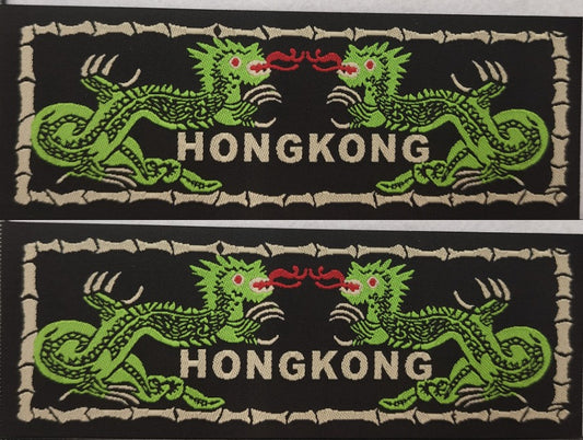 Silk Green Dragon Hong Kong Liberty Cuff Set