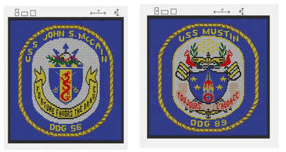 7x8 Vinyl link mats USS McCain USS Mustin
