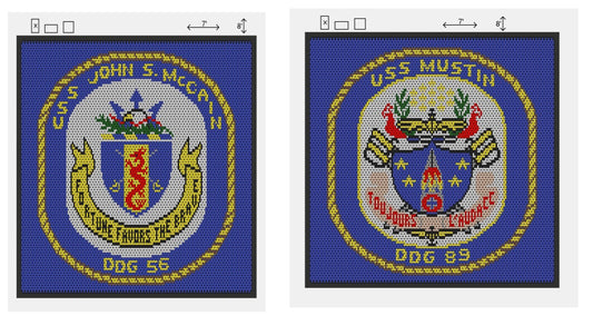 7x8 Vinyl link mats USS McCain USS Mustin