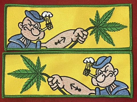 POPEYE WITH SOME OLD SCHOOL SPINACH LIBERTY CUFF SET