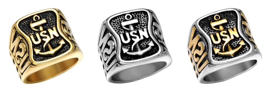 United States Navy Anchor Rings