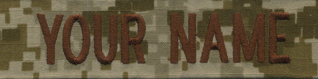 NWU Type II NAVY NAME TAPE: EMBROIDERED ON DESERT DIGITAL