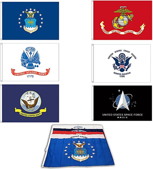Licensed Military Flags 3x5 Super Polyester Set