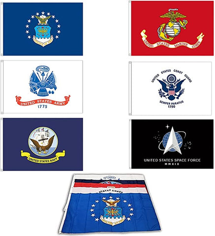 Licensed Military Flags 3x5 Super Polyester Set