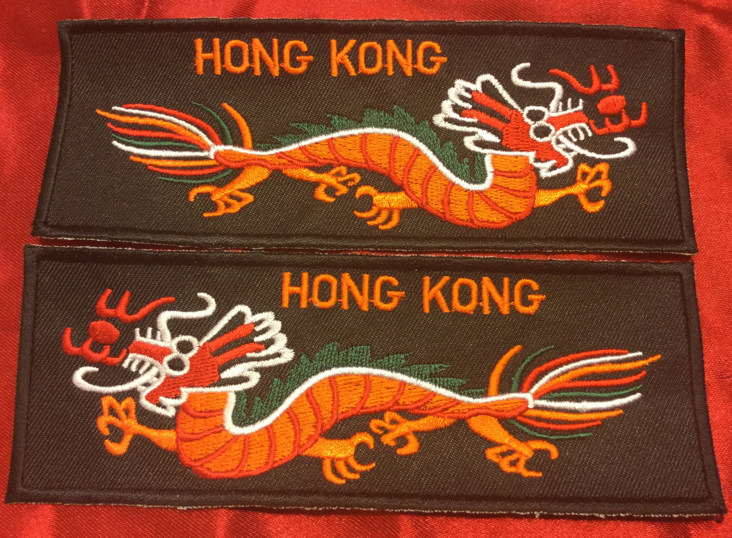 ORANGE BODY GREEN BACK HONG KONG DRAGON LIBERTY CUFF SET.