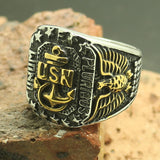 Chiefs Stainless Steel USN Ring