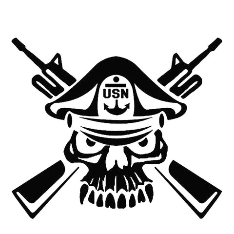 U.S. Navy Chief Skull Vinyl Sticker